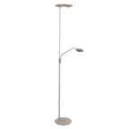 Vloerlamp Zenith 2 4394ST staal met uplight en leesarm