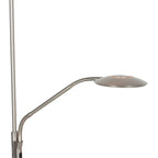 Vloerlamp Zenith 2 4394ST staal met uplight en leesarm