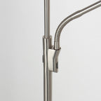 Vloerlamp Zenith 2 4394ST staal met uplight en leesarm