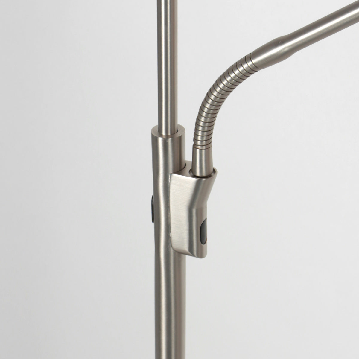 Vloerlamp Zenith 2 4394ST staal met uplight en leesarm