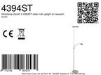 Vloerlamp Zenith 2 4394ST staal met uplight en leesarm