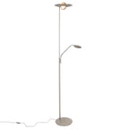 Vloerlamp Zenith 2 4394ST staal met uplight en leesarm