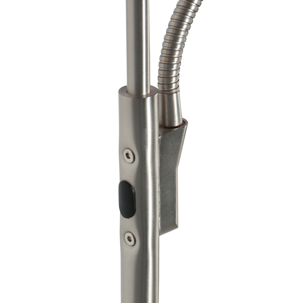 Vloerlamp Zenith 2 4394ST staal met uplight en leesarm