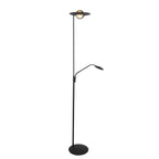 Vloerlamp Zenith 2 4394ZW zwart met uplight en leesarm