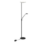 Vloerlamp Zenith 2 4394ZW zwart met uplight en leesarm