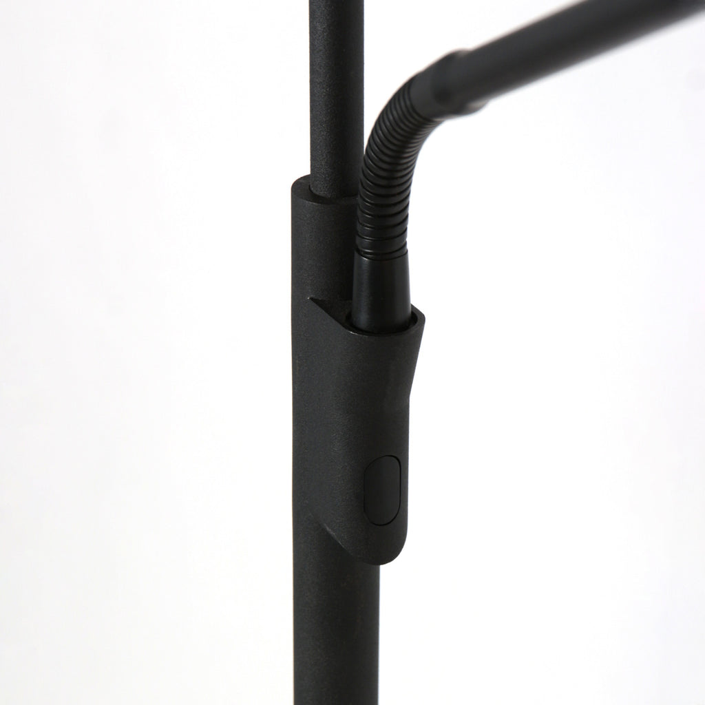 Vloerlamp Zenith 2 4394ZW zwart met uplight en leesarm