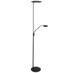 Vloerlamp Zenith 2 4394ZW zwart met uplight en leesarm
