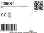 Stalen vloerlamp Zenith 2 4395ST met afstandsbediening