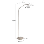 Stalen vloerlamp Zenith 2 4395ST met afstandsbediening