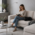 Stalen vloerlamp Zenith 2 4395ST met afstandsbediening