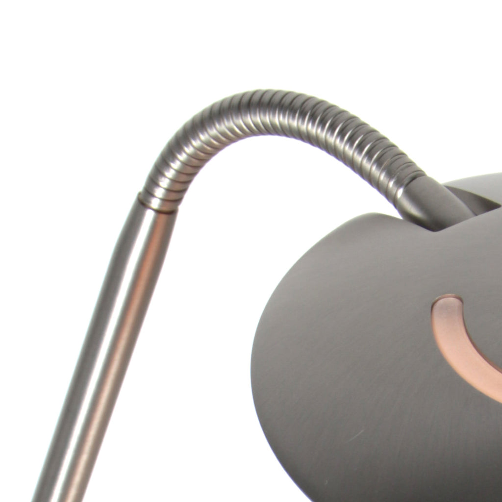 Stalen tafellamp Zenith 2 4397ST modern en verstelbaar