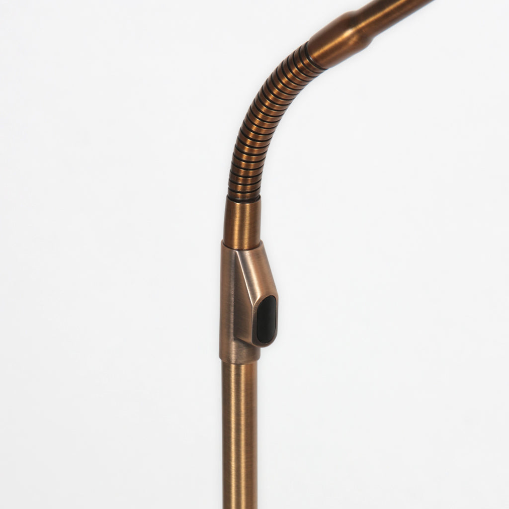 Vloerlamp Zenith 2 accu 4398BR geborsteld brons met flexarm