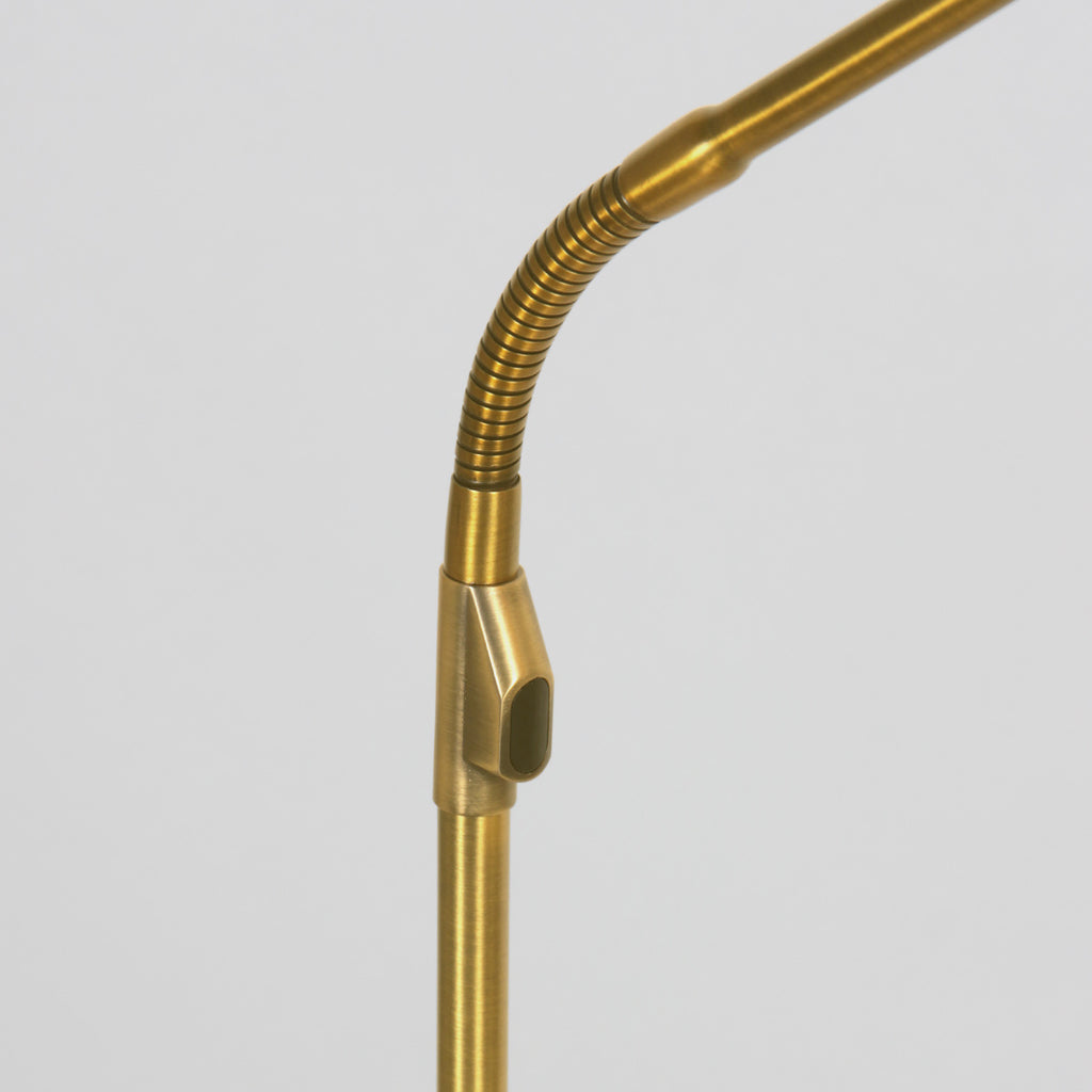 Vloerlamp Zenith 2 accu 4398ME geborsteld messing met flexarm