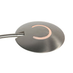 Vloerlamp Zenith 2 accu 4398ST geborsteld staal met flexarm