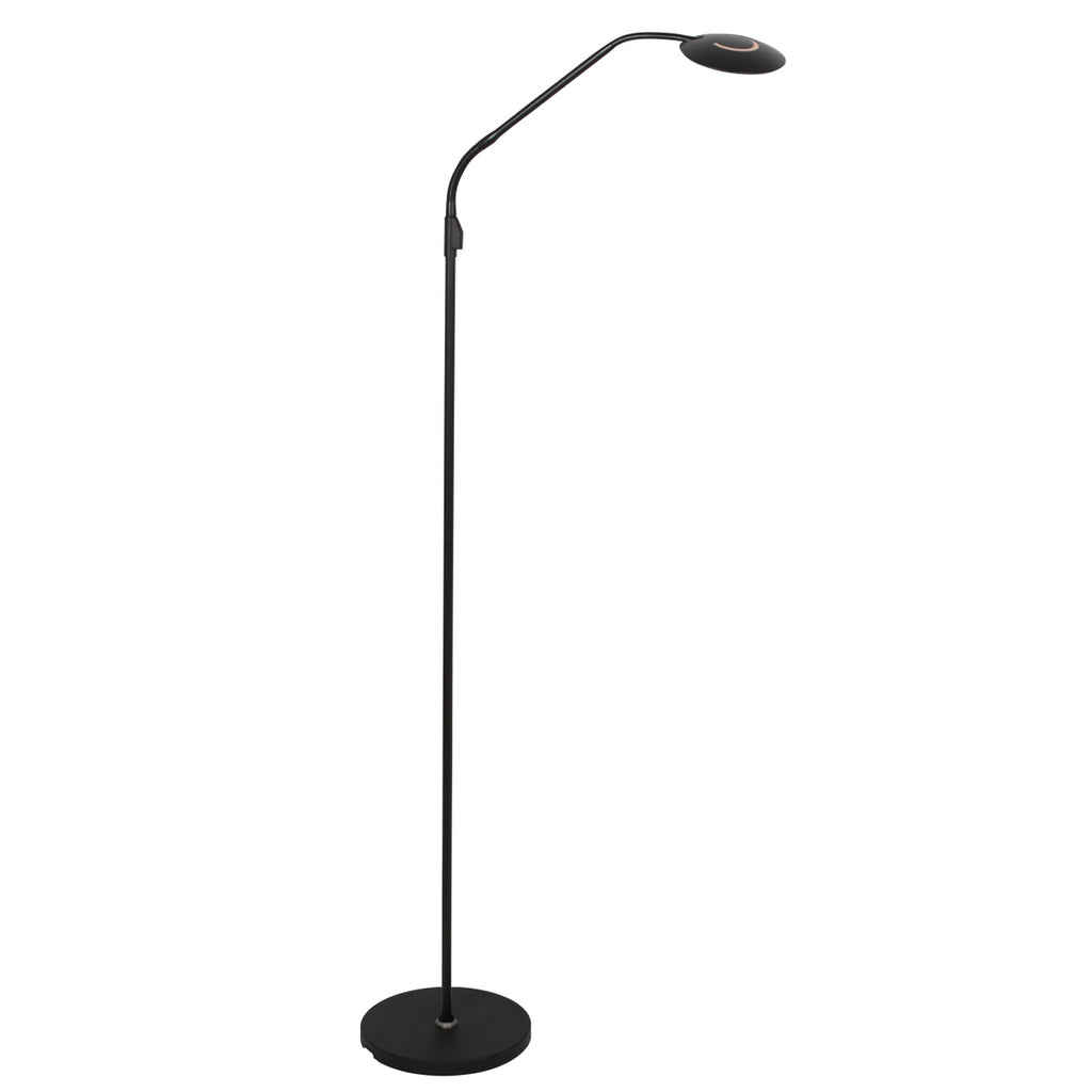 Vloerlamp Zenith 2 accu 4398ZW zwart met flexarm