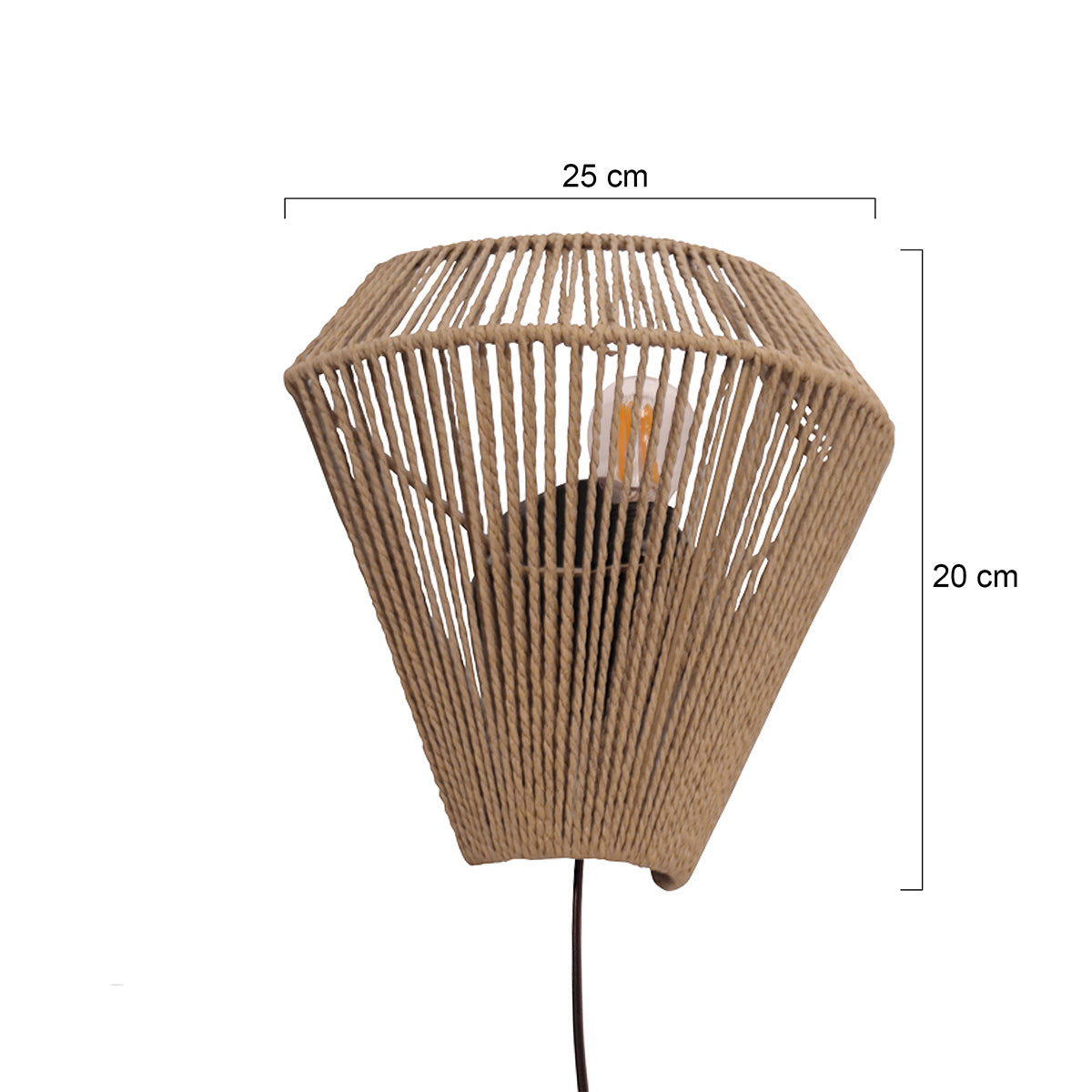 Maze 4399CR – Wandlamp van crèmekleurig touw met natuurlijke charme