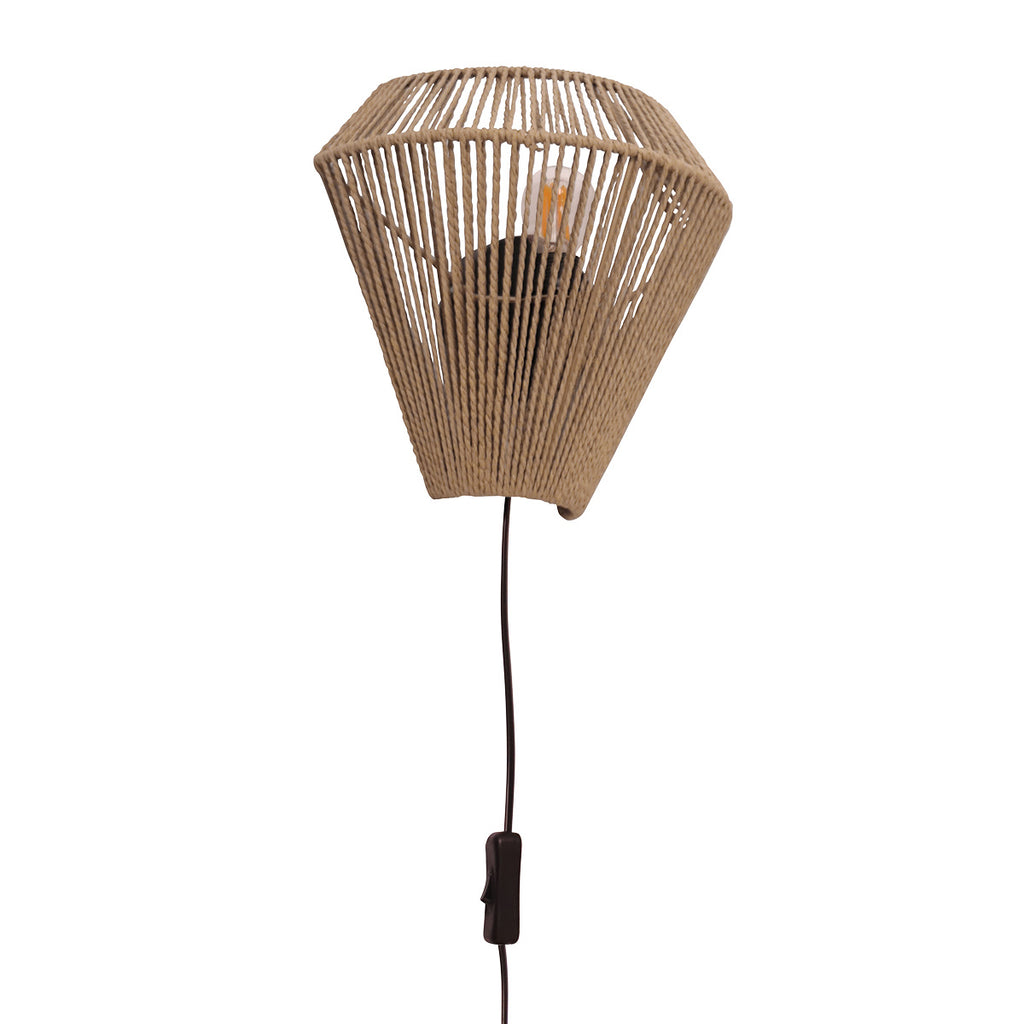 Maze 4399CR – Wandlamp van crèmekleurig touw met natuurlijke charme