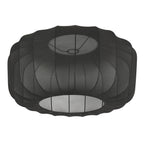 Boog wandlamp Vela Lino 4403ST staal met zwarte textiel kap