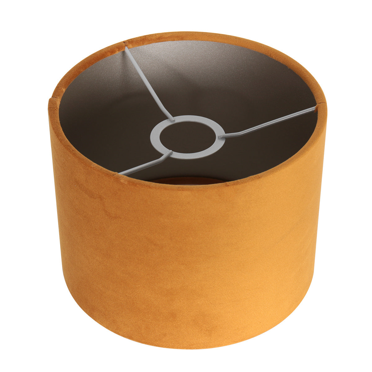Tafellamp Noor 4424ZW – Zwart staal met gouden velours kap