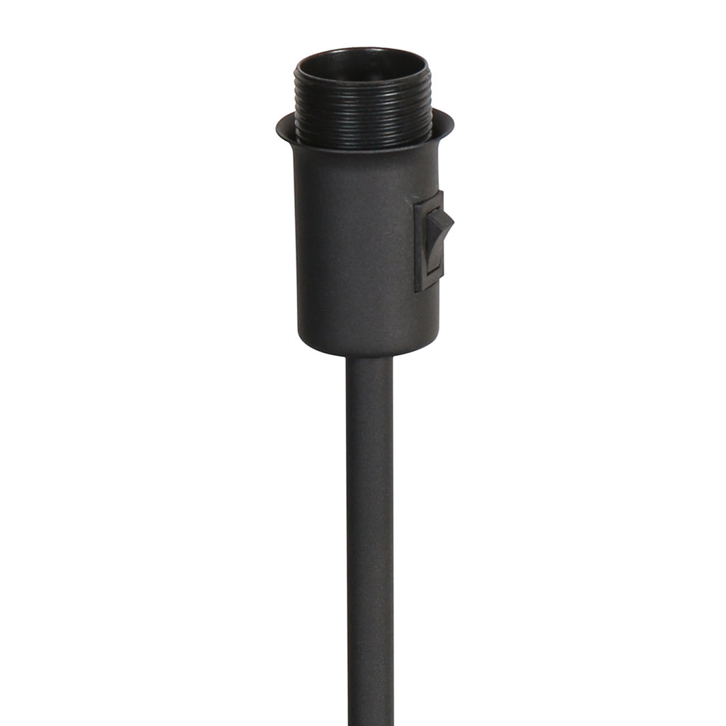 Tafellamp Noor 4425ZW – Zwart staal met witte linnen kap