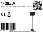 Vloerlamp Noor 4436ZW – Zwart armatuur met zwarte linnen kap