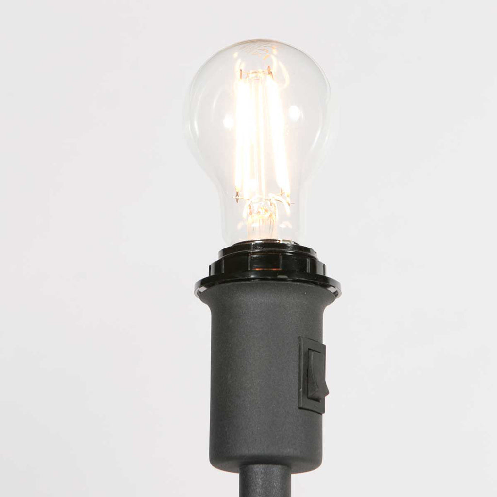 Vloerlamp Noor 4436ZW – Zwart armatuur met zwarte linnen kap