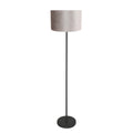 Vloerlamp Noor 4441ZW – Mat zwart met grijze velours kap