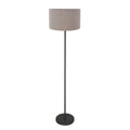 Vloerlamp Noor 4444ZW – Mat zwart met taupe linnen kap