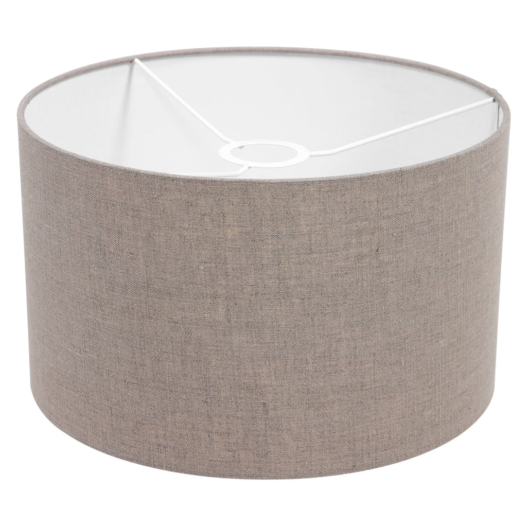 Vloerlamp Noor 4444ZW – Mat zwart met taupe linnen kap