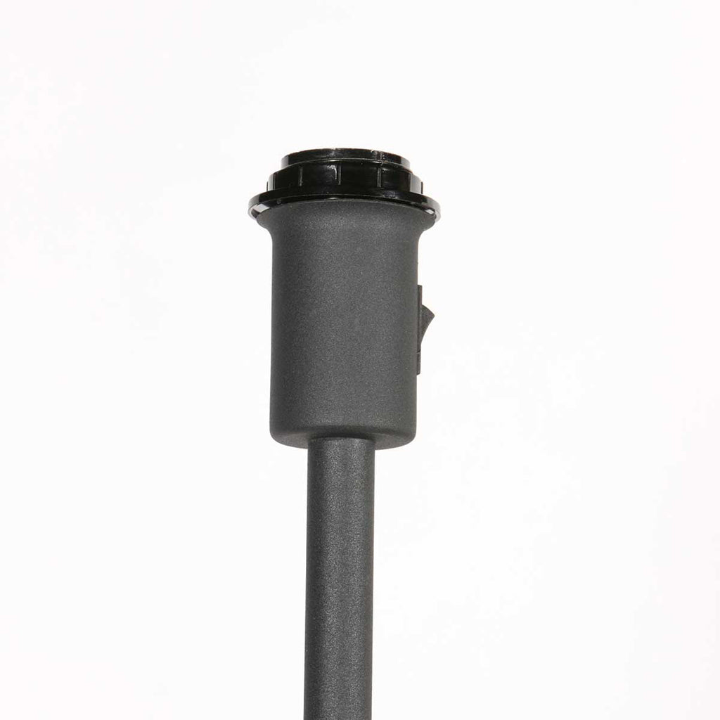 Vloerlamp Noor 4444ZW – Mat zwart met taupe linnen kap