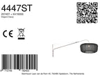 Wandlamp Vela Lino 4447ST staal met zwarte textiel kap Ø60 cm