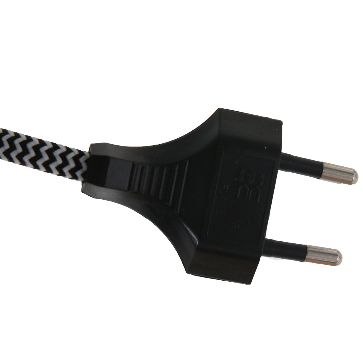 Wandlamp Vela Lino 4447ST staal met zwarte textiel kap Ø60 cm
