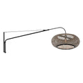 Wandlamp Maze Natural 4449ZW zwart met bamboe kap Ø60 cm