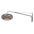 Wandlamp Maze Natural 4449ZW zwart met bamboe kap Ø60 cm