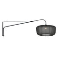 Wandlamp Vela Lino 4455ZW zwart met zwarte textiel kap Ø60 cm