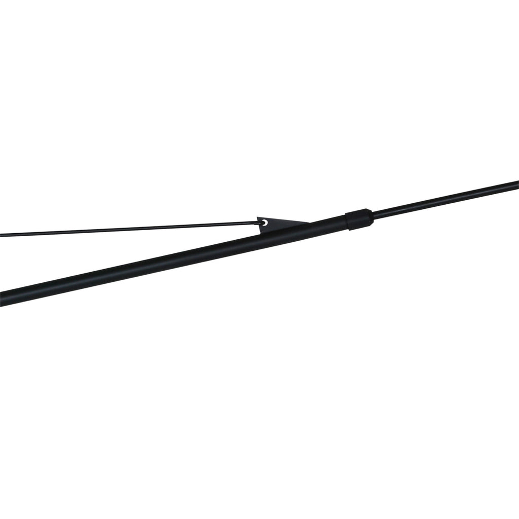 Wandlamp Vela Lino 4455ZW zwart met zwarte textiel kap Ø60 cm