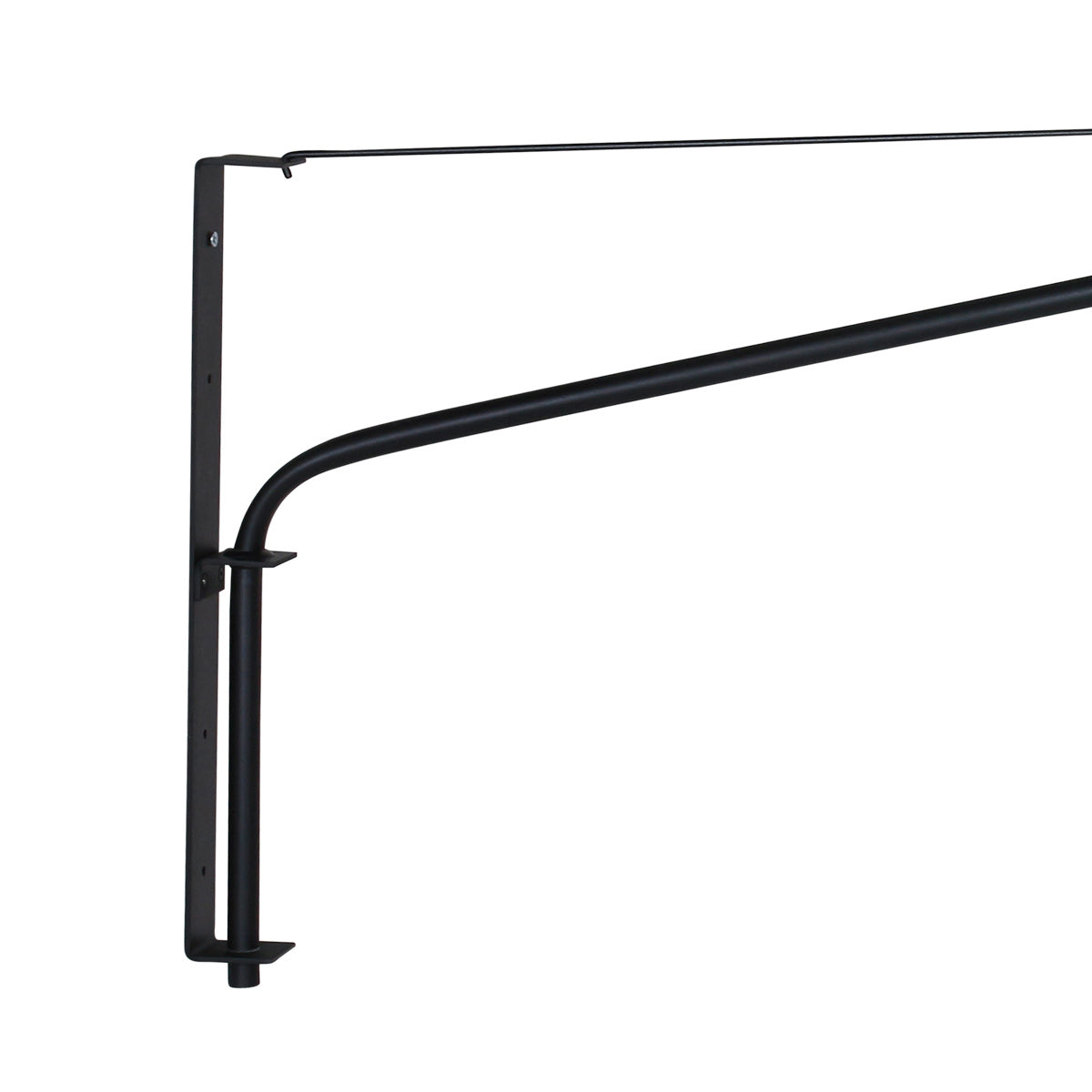 Wandlamp Vela Lino 4455ZW zwart met zwarte textiel kap Ø60 cm