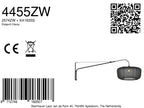 Wandlamp Vela Lino 4455ZW zwart met zwarte textiel kap Ø60 cm