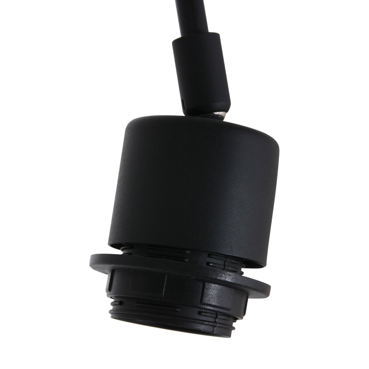 Wandlamp Vela Lino 4455ZW zwart met zwarte textiel kap Ø60 cm