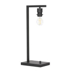 Nox Light 4461ZW – tafellamp met bamboe kap en zwart frame