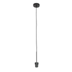Hanglamp Breeza-Beach 4475ZW zwart met bamboe kap Ø20 cm