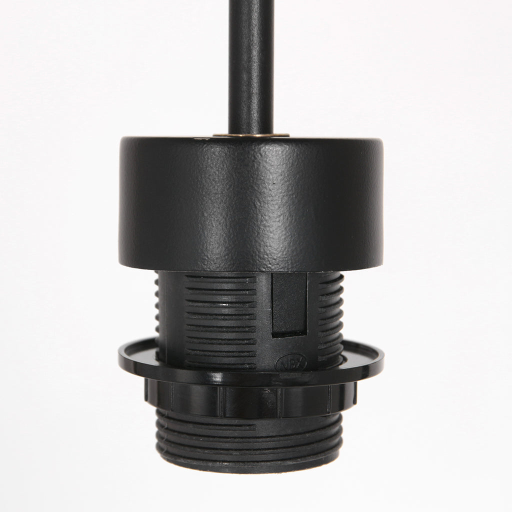 Nox Light 4476ZW – gevlochten bamboe in zwart en naturel Ø50