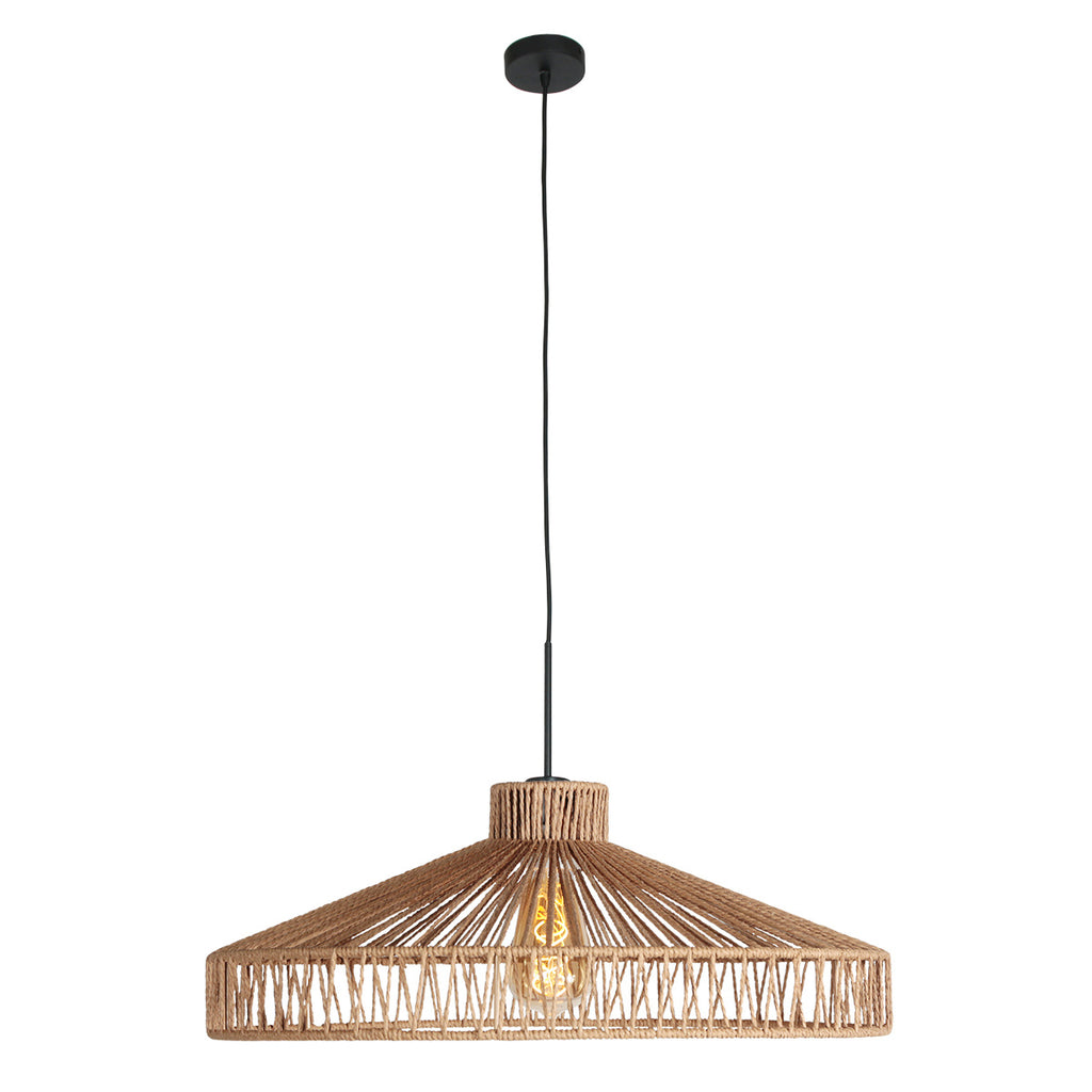 Hanglamp Ropex 4482ZW – touwdesign sfeervol en natuurlijk