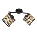 Wand-/plafondlamp Sumba 4488ZW – 2-lichts bamboe cilinder kapjes