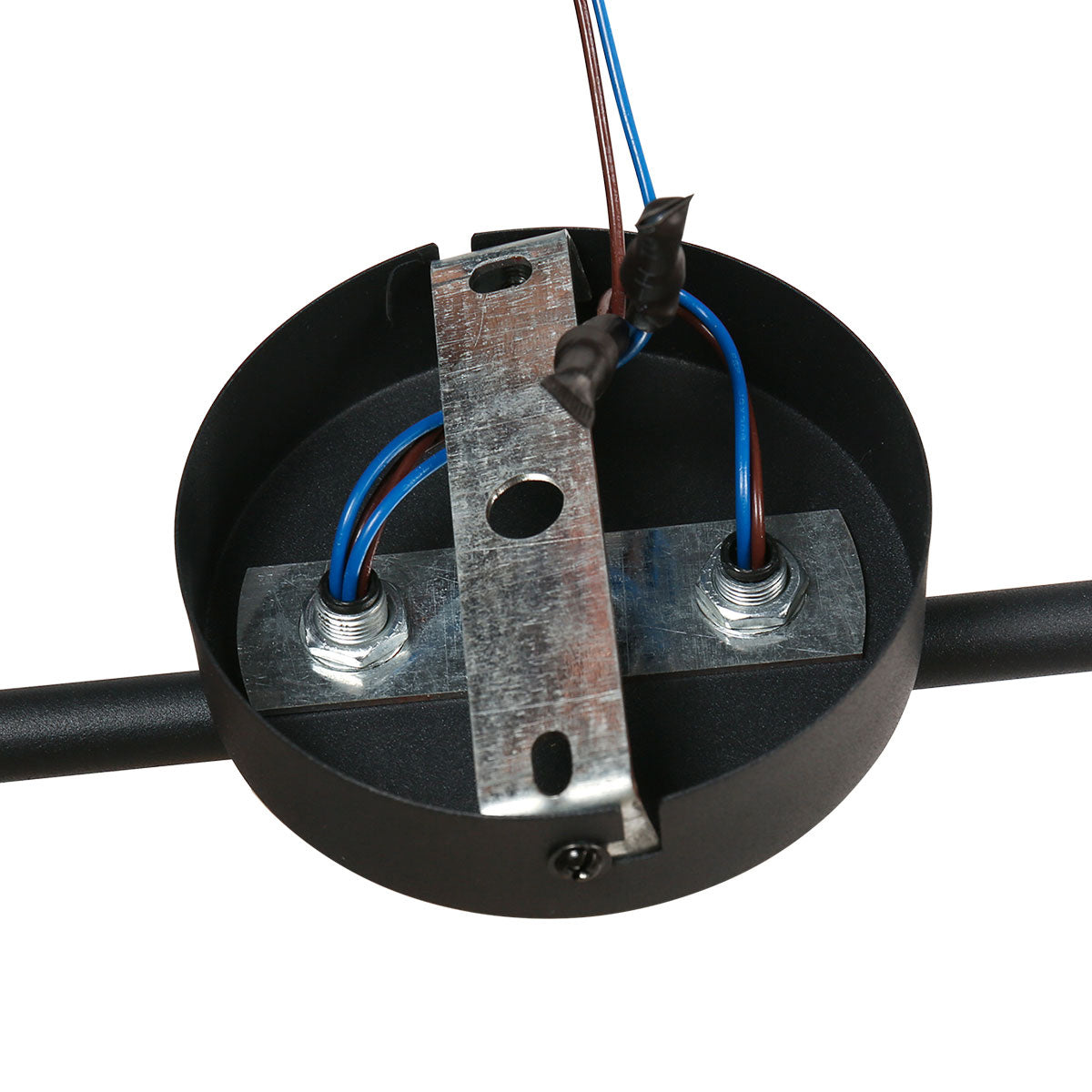 Wand-/plafondlamp Sumba 4488ZW – 2-lichts bamboe cilinder kapjes