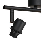 Wand-/plafondlamp Sumba 4488ZW – 2-lichts bamboe cilinder kapjes