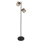 Vloerlamp Sumba 4492ZW – zwart met dubbel bamboe design
