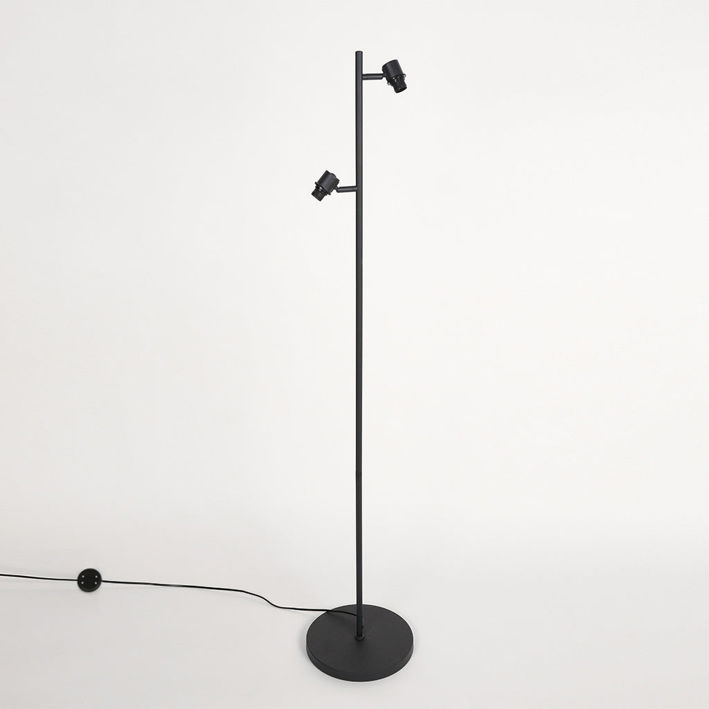 Vloerlamp Sumba 4492ZW – zwart met dubbel bamboe design
