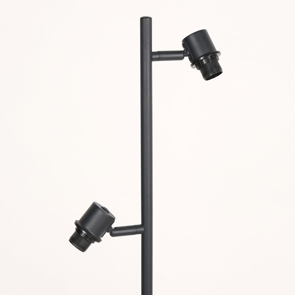 Vloerlamp Sumba 4492ZW – zwart met dubbel bamboe design