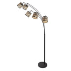 Vloerlamp Sumba 4493ZW – flexibel 5-lichts bamboe design